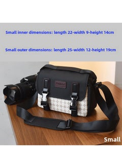 Generic Single Shoulder Large Capacity Camera Bag SLR Digital Photography Crossbody Bag Multifunctional Waterproof Micro Camera Bag-color:Off-white Diamond Trumpet  - Image 1
