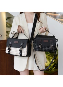 Generic Single Shoulder Large Capacity Camera Bag SLR Digital Photography Crossbody Bag Multifunctional Waterproof Micro Camera Bag-color:Off-white Diamond Trumpet  - Image 2