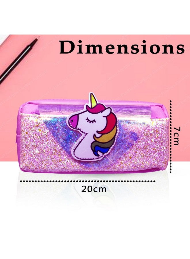 فنبلاست حقائب أقلام فن بلاست للبنات، حقيبة يونيكورن للأدوات المكتبية - حقائب أقلام للأطفال، علبة أقلام للبنات، حافظة أقلام للبنات، حقيبة أقلام يونيكورن للبنات، مجموعة أدوات مكتبية - Image 2