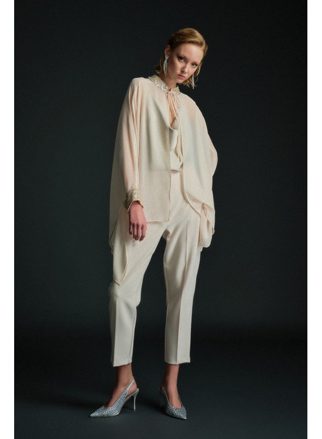 BSB Semi-sheer oversized blouse-cape - Image 2