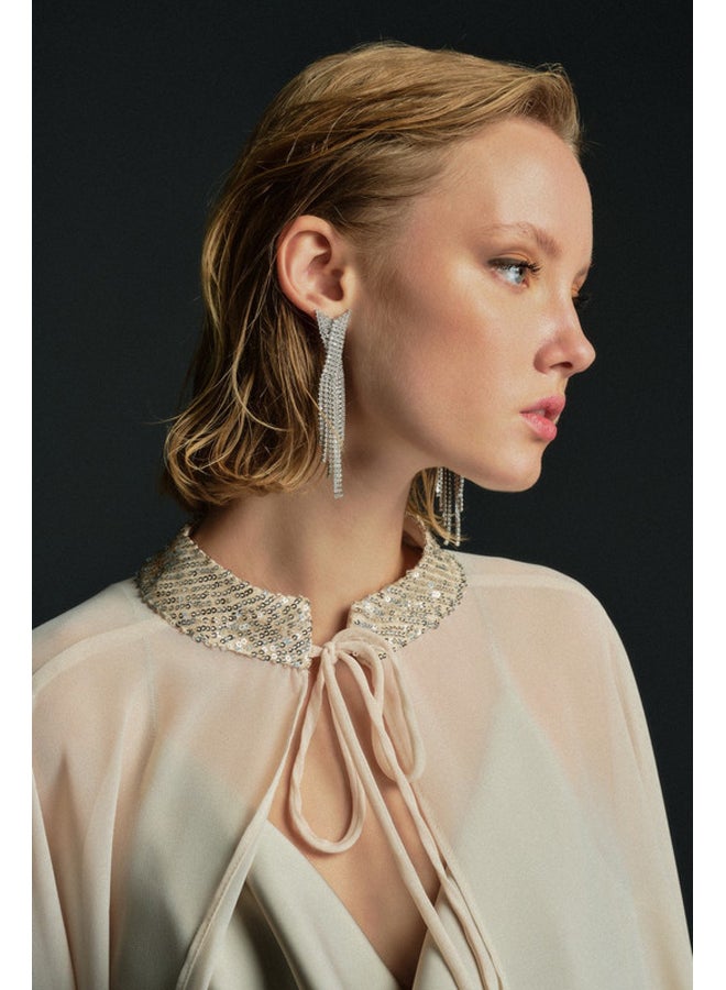 BSB Semi-sheer oversized blouse-cape - Image 5