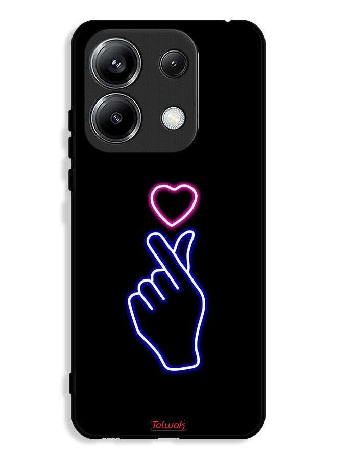 Tolwak Xiaomi Poco M6 Pro 4G Protective Case Cover Snap Heart Art  - Image 1