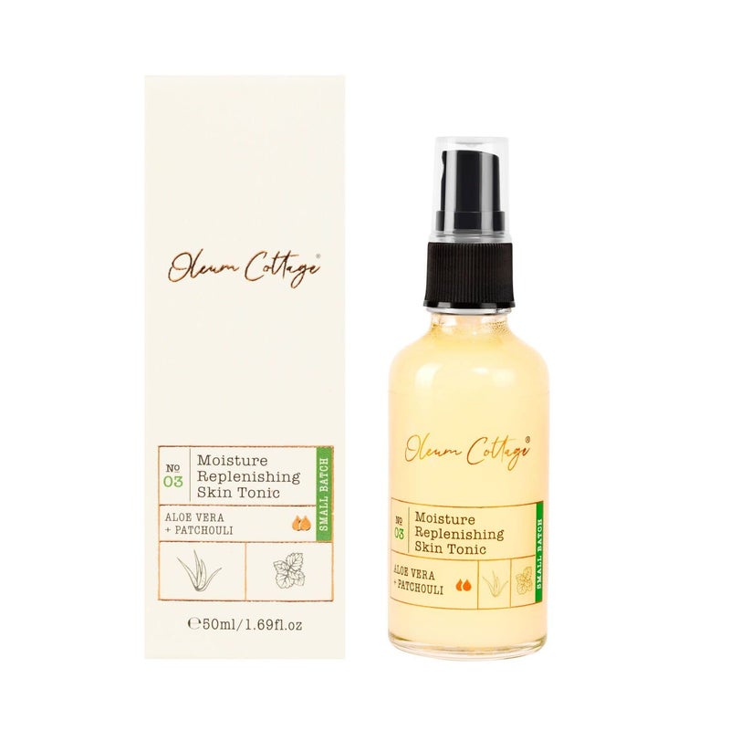 Oleum Cottage Oleum Cottage Moisture Replenishing Skin Tonic 50 ml natural aqueous serum with pure essential oils aloe vera and witch hazel adds a natural glow to dry dehydrated or mature skin  - Image 5
