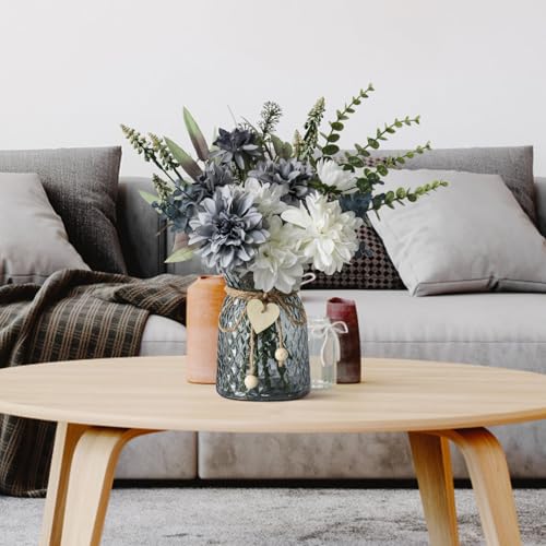 Leftover Fake Flowers in Vase,Faux Flowers in Vase,Table Centerpieces for Dining Room,Flower Centerpieces for Tables,Artificial Flowers,Kitchen Decor,Coffee Table Decor - Image 5