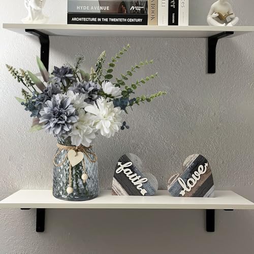 Leftover Fake Flowers in Vase,Faux Flowers in Vase,Table Centerpieces for Dining Room,Flower Centerpieces for Tables,Artificial Flowers,Kitchen Decor,Coffee Table Decor - Image 4