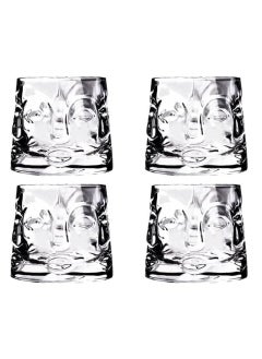 MAAC HOME MAAC Home Set of 4 Artisanal Vintage-Style Rotating Glass| Elegant Durable and Classic design Perfect for Family Everyday Use, and Family Get- Together, Restaurant, Banquet and More 