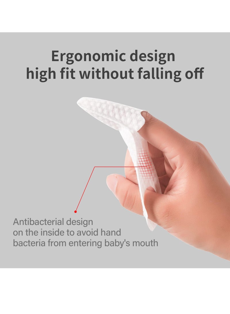30 PCS Baby Tongue Cleaner, Baby Dry Wipes, Disposable Infant Dry Wipes Clean Baby Mouth, Tongueclear Finger Teeth Dry Wipes, Deep Cleaning Teeth Wipes for 0-36 Month Baby