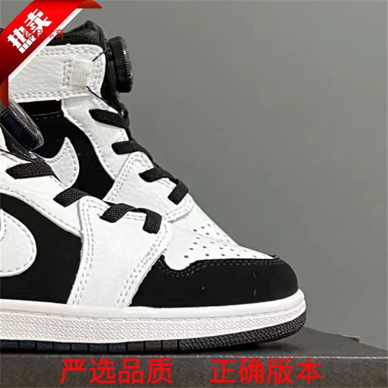Putian Children'S Shoes Aj1 Velcro Large, Medium And Small Children'S Casual Sneaker Joe 1 Baby Boys And Girls Toddler Shoes - Image 5