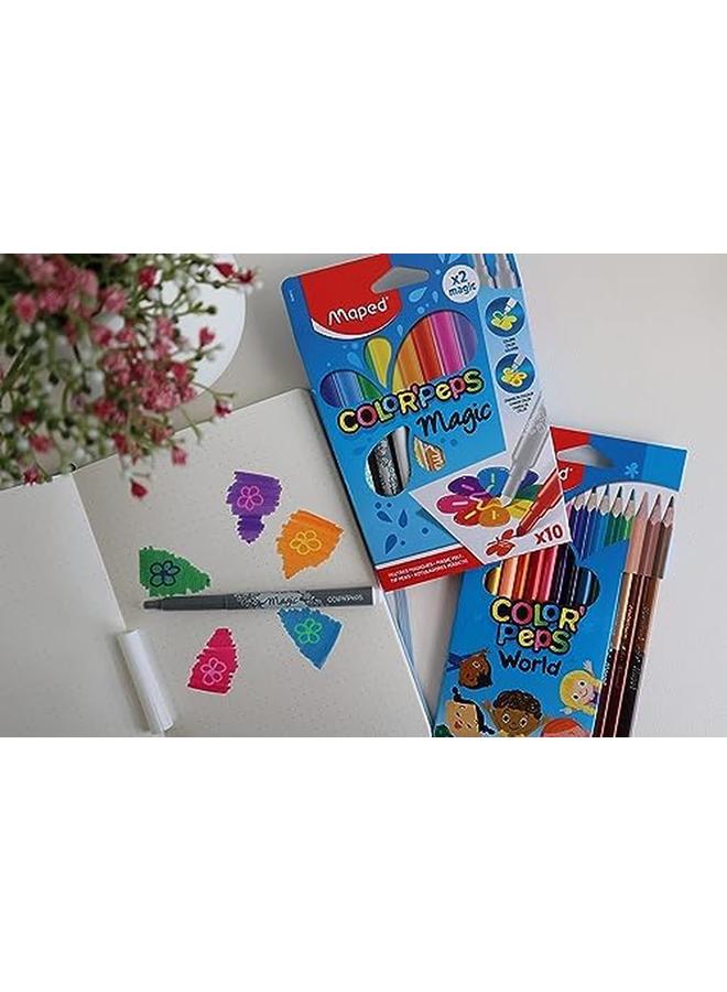 Maped Color Peps Felt Tip Magic Pac=10Col Multicolor 844612 - Image 4