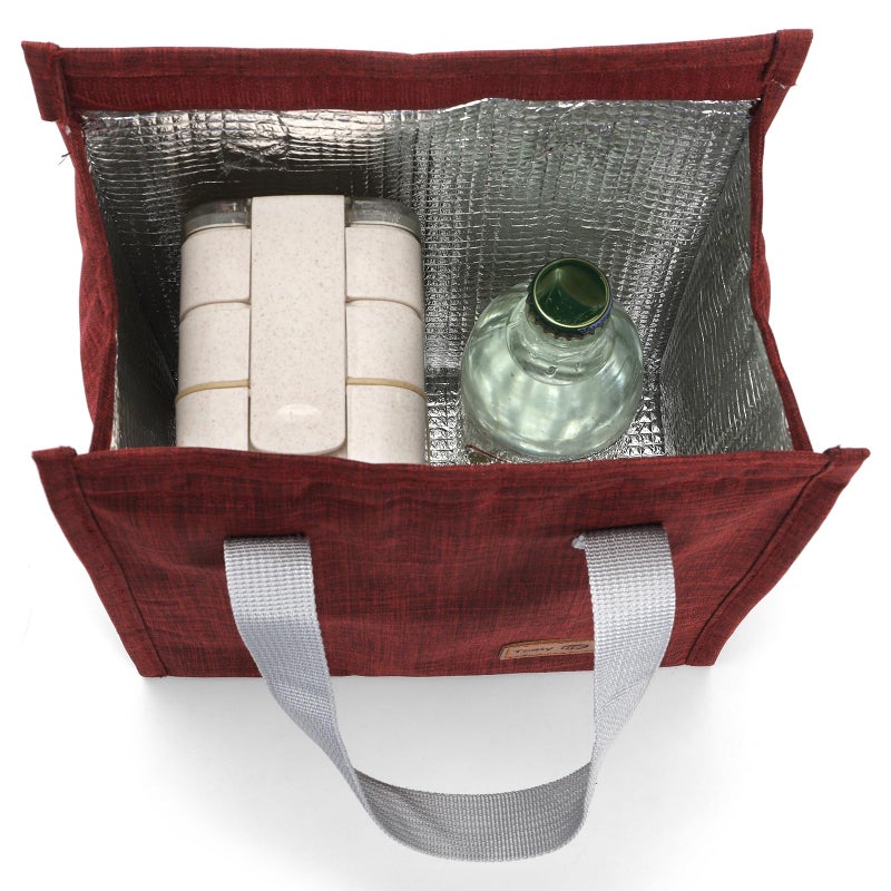 ELFULLY 12 Pack Lunch Bag for Men & Women, Reusable Insulated Lunch Tote Bags, Waterproof Cooler Lunch Bag, Leak-Proof Portable Lunchbox with Large Capacity for School Office Picnic Travel, 4 Color - Image 5