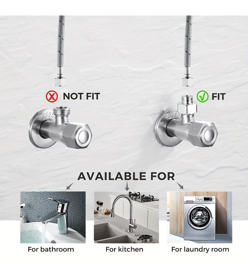 محول تحويل من أنثى G1/2 إلى ذكر G9/16 من fittings الأنابيب الفولاذية المقاومة للصدأ مع ملحق واحد وحشية واحدة - Image 2