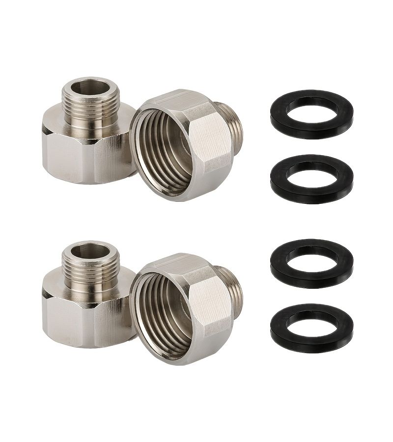 محول تحويل من أنثى G1/2 إلى ذكر G9/16 من fittings الأنابيب الفولاذية المقاومة للصدأ مع ملحق واحد وحشية واحدة - Image 1
