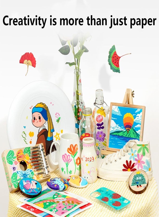 deli Paint Markers Quick Drying Acrylic Marker Pens Paint Pens Markers for Wood Rock Plastic Canvas-64 Colors - Image 4