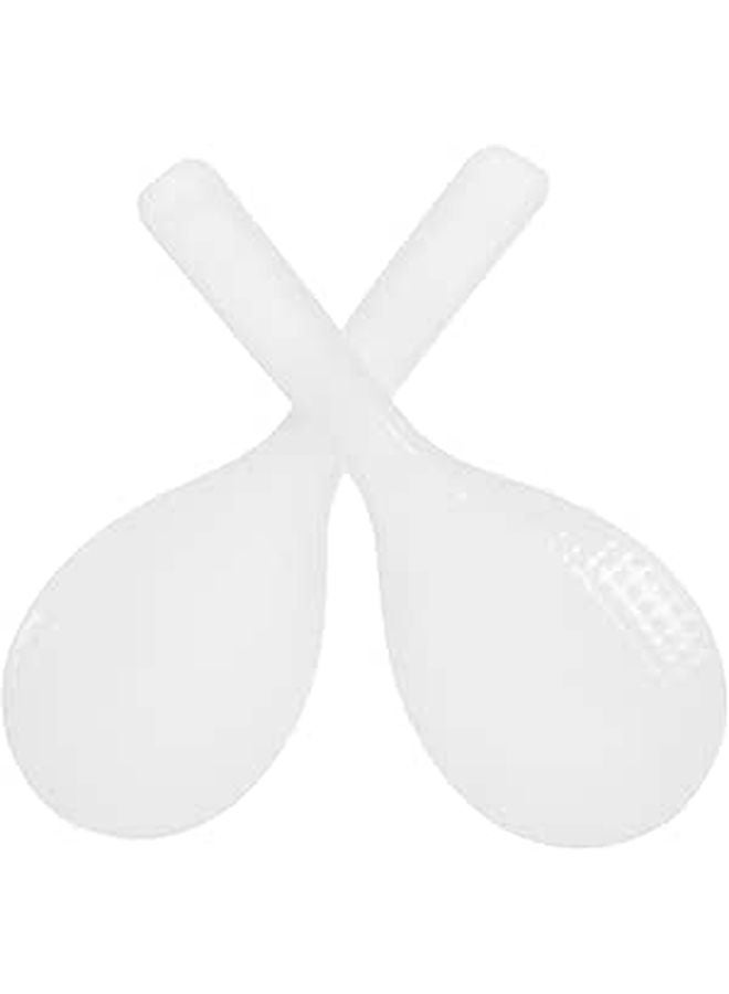 Non Stick Rice Spoon Set 2Pcs Ergonomic Handle Easy Clean For Kitchen Restaurant Use - Image 1