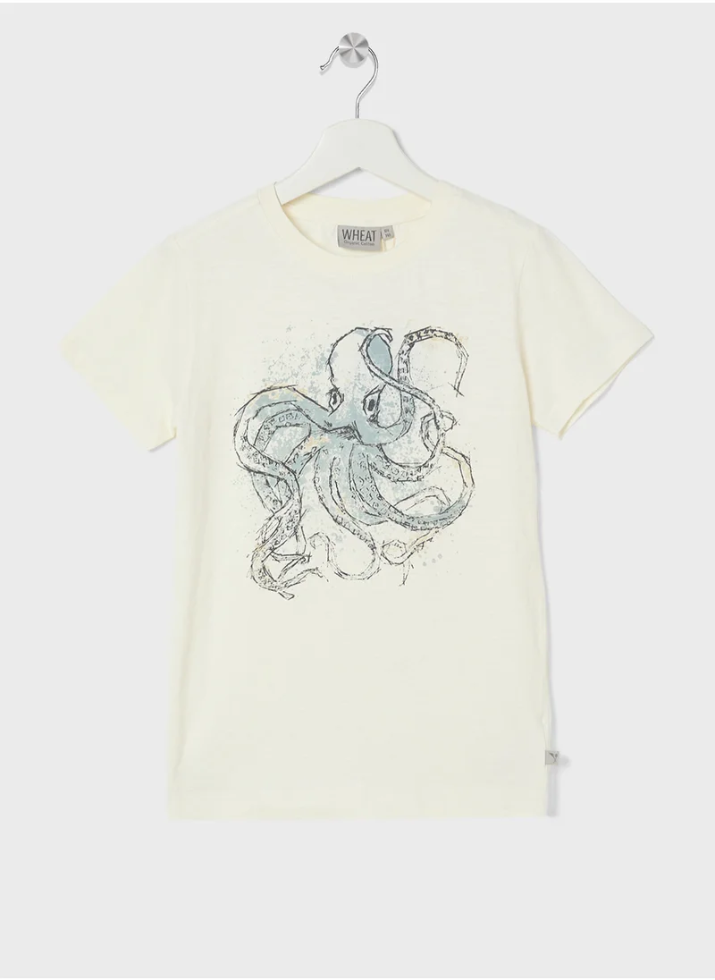 Wheat Teen Octopus T-Shirt