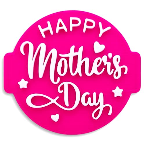 Happy Mothers Day MD06  EmbosserStamp for Fondant Icing Cupcake Cake Decoration Purple