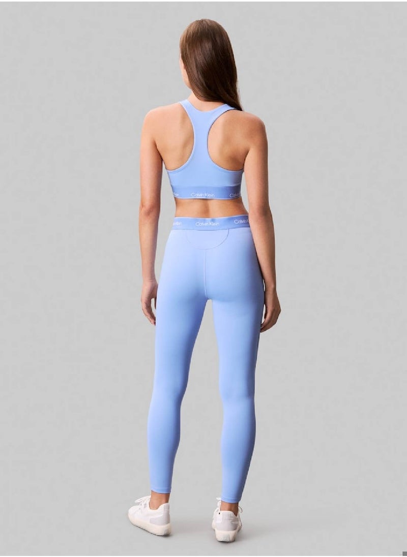 CALVIN KLEIN Women's Medium Impact Sports Bra - Polyester, Blue  - Image 2