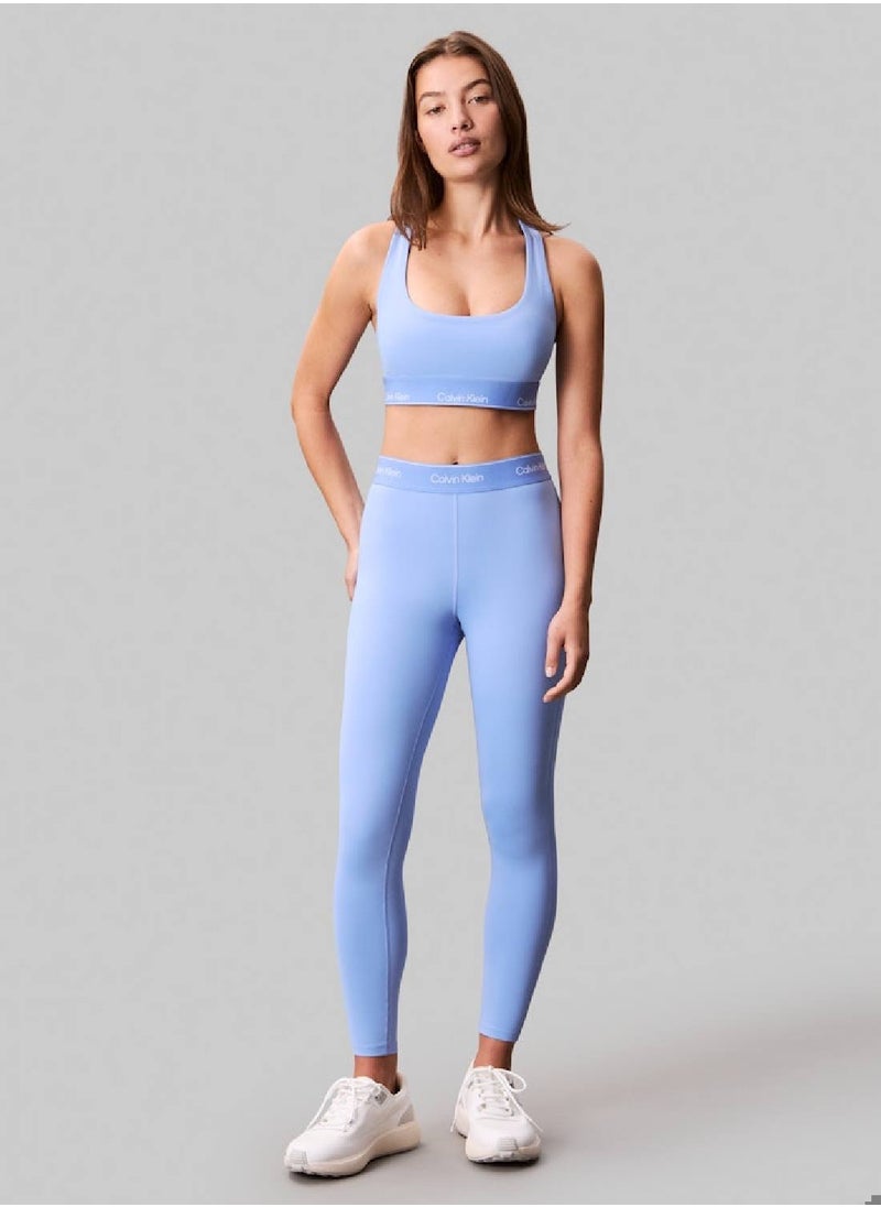 CALVIN KLEIN Women's Medium Impact Sports Bra - Polyester, Blue  - Image 3