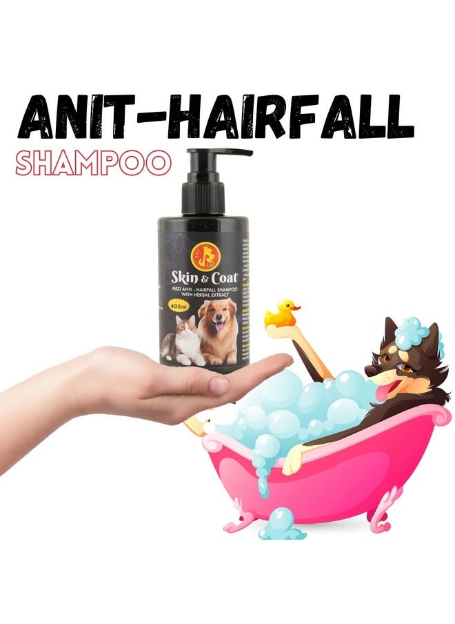 Skin & Coat Shampoo For Dogs & Pets - Mild Anti-Hairfall With Natural Extract, Revitalizes Dry Skin & Coat, Moisturizing Shampoo (400Ml) - pzsku/ZF4D6E49CB57DBDDDEDC1Z/45/_/1728308872/45d8e24d-3454-4ad4-ba29-2cdcd8d14528