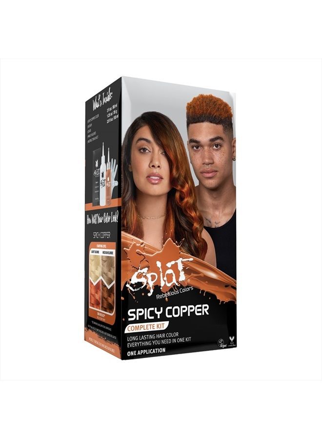 SPLAT Semi-Permanent Complete Hair Color Kit/Spicy Copper - Image 1