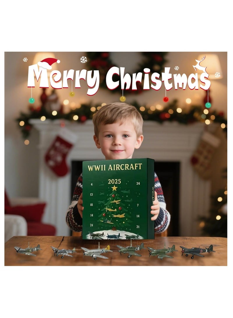 Kurt Adler 2025 Christmas Aircraft Calendar 24-Day Mini Christmas Aircraft Countdown Calendar Includes Aircraft Model Suitable for Model Collectors, History Enthusiasts, Aviation Buffs and Pilots, Christmas decoration, Christmas decorate - Image 2
