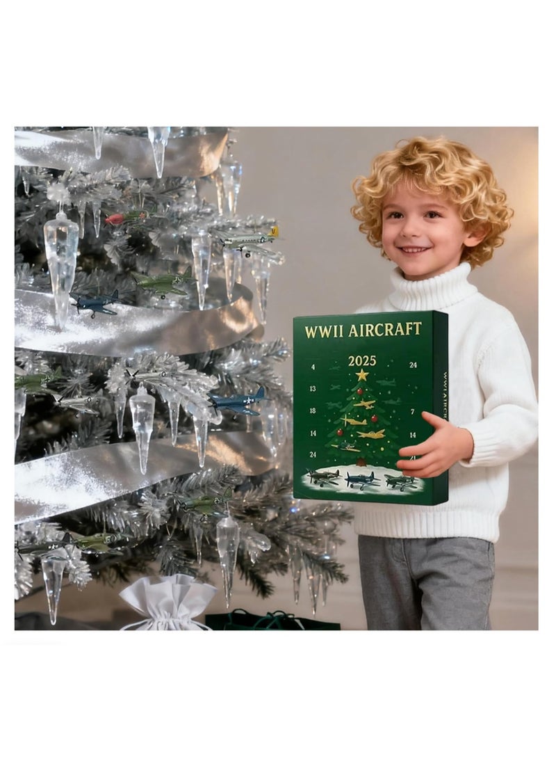 Kurt Adler 2025 Christmas Aircraft Calendar 24-Day Mini Christmas Aircraft Countdown Calendar Includes Aircraft Model Suitable for Model Collectors, History Enthusiasts, Aviation Buffs and Pilots, Christmas decoration, Christmas decorate - Image 5