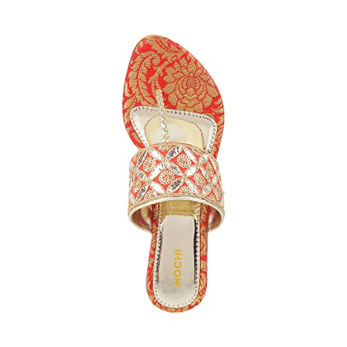 Mochi Womens Suede Red Slip Ons (Size (6 UK (39 EU)) - Image 5