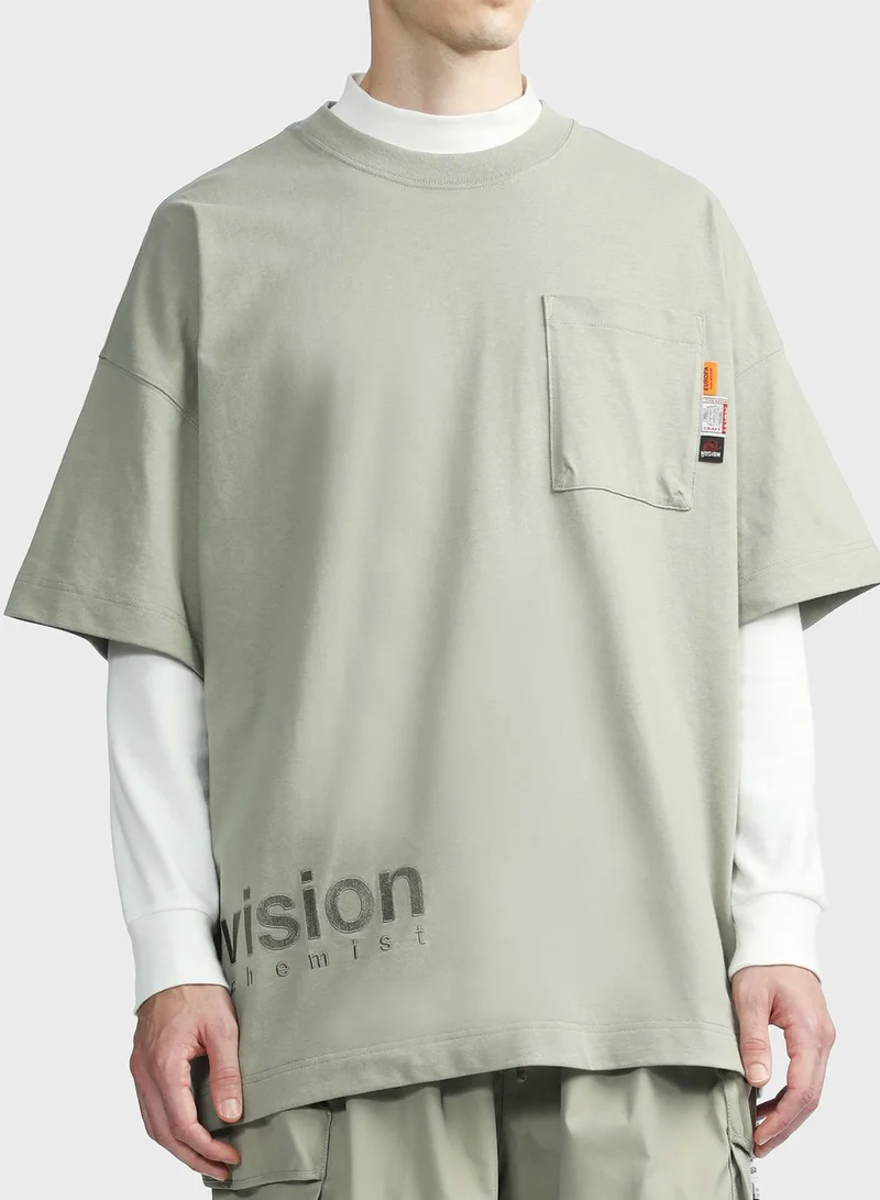 MUSIUM DIV. Boxy Oversized Pocket T-Shirt