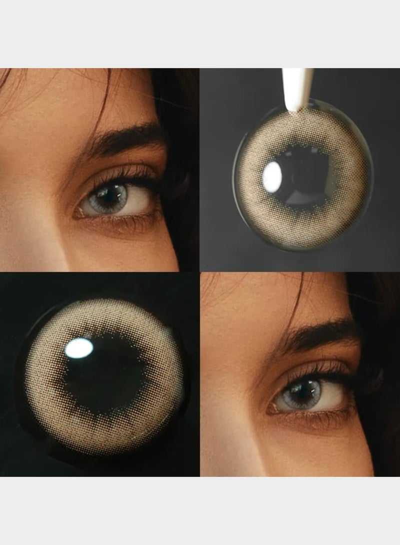 Unibling Glade Brown Yearly Colored Contact Lenses, Unisex Cosmetic Contact Lenses, Enlargement Collection, Light Brown, With Case - Image 3