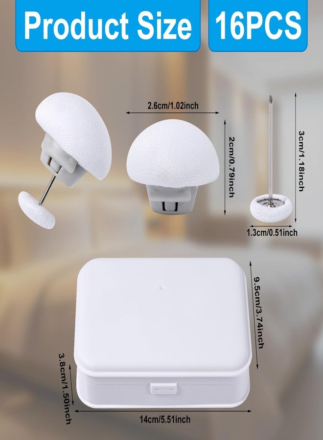NQEUEPN 16pcs Duvet Pin Duvet Clips, Anti-Slip Duvet Snaps Cover Clips Prevent Shifting Duvet Comforter Inside Clips Strong Hold Duvet Button Fasteners Bedding Accessories for Curtains Quilts Cushions - Image 2