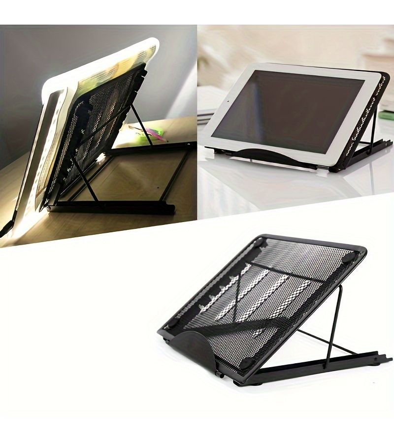 White Professional Diamond Painting Set With Adjustable Metal Notebook Stand 5 Folding Light Box Systems Hexagonal Non-Slip Flat Support And Universal Tracking Station A3 A4 Integrated - Image 2