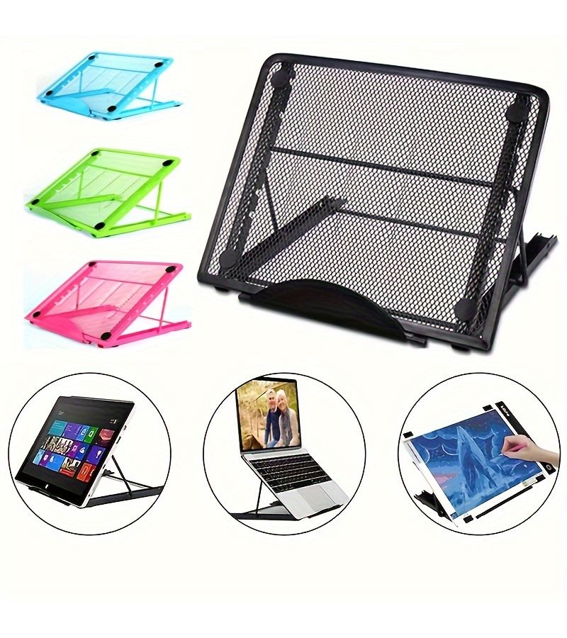 White Professional Diamond Painting Set With Adjustable Metal Notebook Stand 5 Folding Light Box Systems Hexagonal Non-Slip Flat Support And Universal Tracking Station A3 A4 Integrated - Image 1