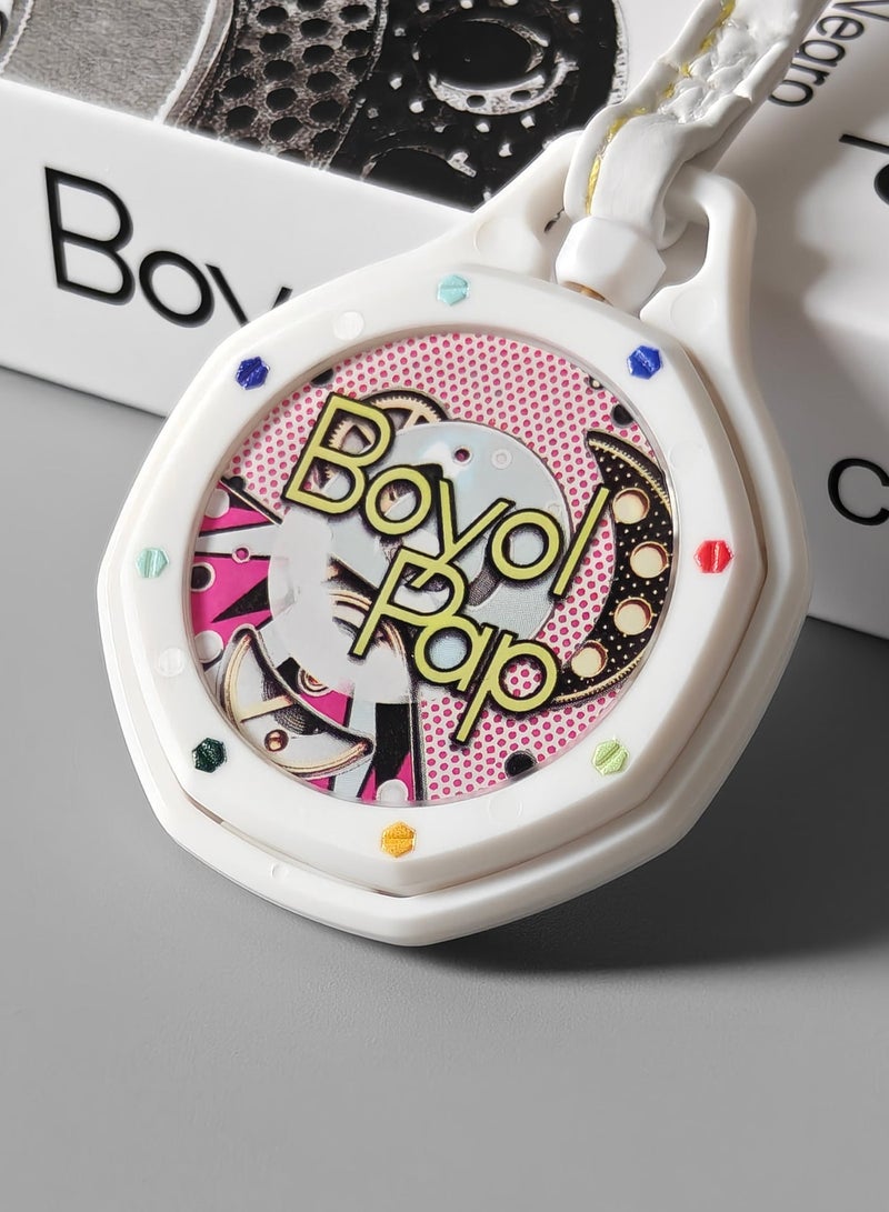D-Sport Pocket Watch, Unisex Hanging Watch with Leather Lanyard, Octagonal Bezel and Boyol Pap Graphic Dial, Bag Charm for Backpack – The Best Fashion Gift - Image 3