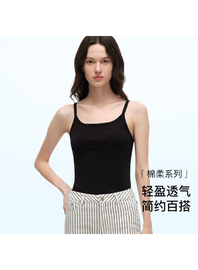 ubras Classic Solid Color Sleeveless Cami Top - Reversible, Slim-Fit, Thin Layering Vest For Women - Image 2