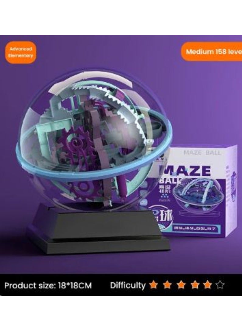 AROAQ 3D Maze Ball Puzzle Challenge Toy for Kids Obstacle Game 3D Maze Puzzle Montessori Balance Traine Clearance Game 158 Level - Image 1