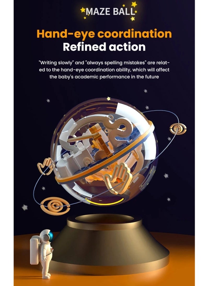 AROAQ 3D Maze Ball Puzzle Challenge Toy for Kids Obstacle Game 3D Maze Puzzle Montessori Balance Traine Clearance Game 158 Level - Image 5