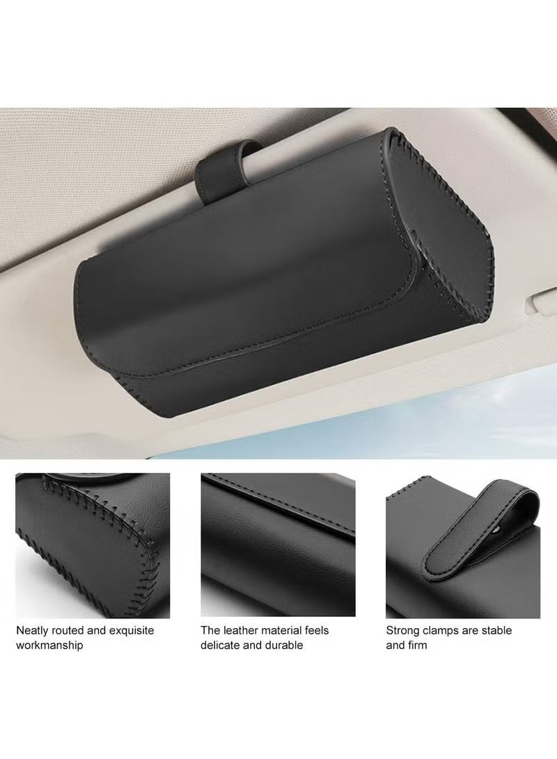 حامل نظارات شمسية لواقي الشمس للسيارة، حافظة تخزين واقية للنظارات، صندوق منظم ملحقات واقي الشمس للسيارة - Image 1