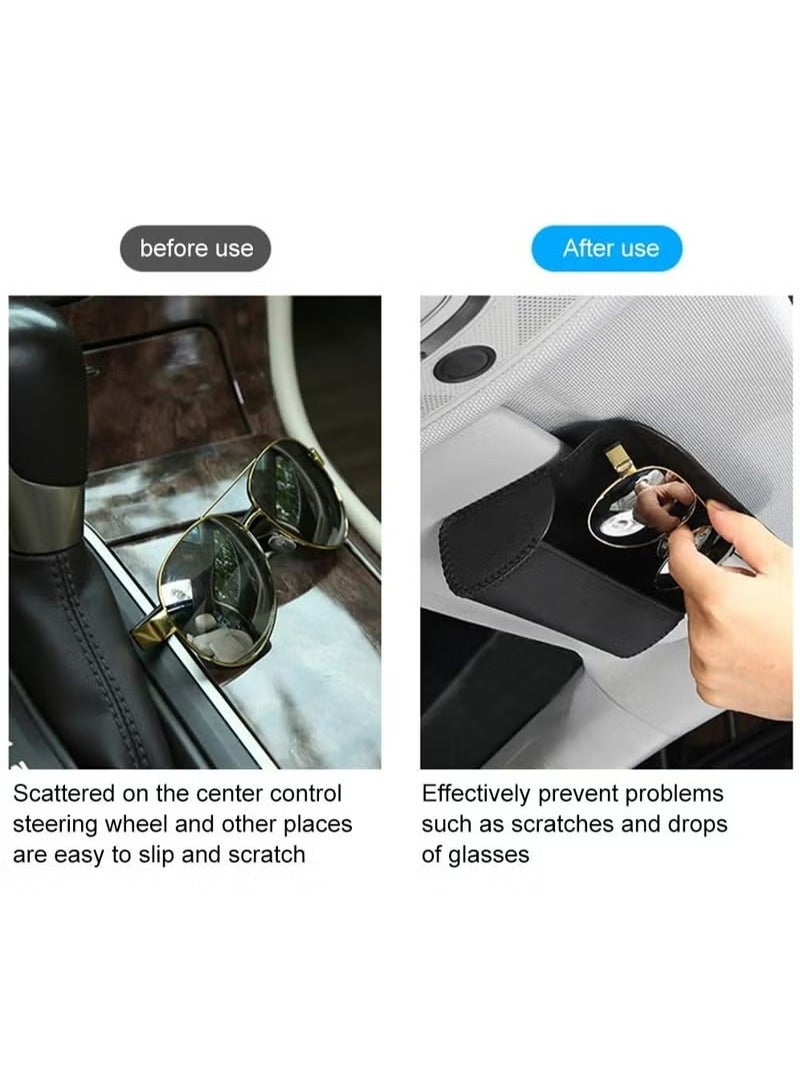 حامل نظارات شمسية لواقي الشمس للسيارة، حافظة تخزين واقية للنظارات، صندوق منظم ملحقات واقي الشمس للسيارة - Image 2