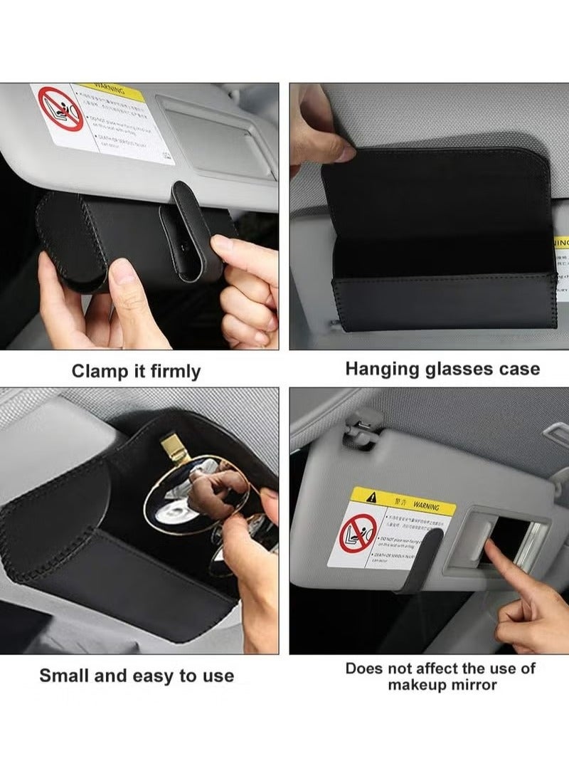 حامل نظارات شمسية لواقي الشمس للسيارة، حافظة تخزين واقية للنظارات، صندوق منظم ملحقات واقي الشمس للسيارة - Image 5