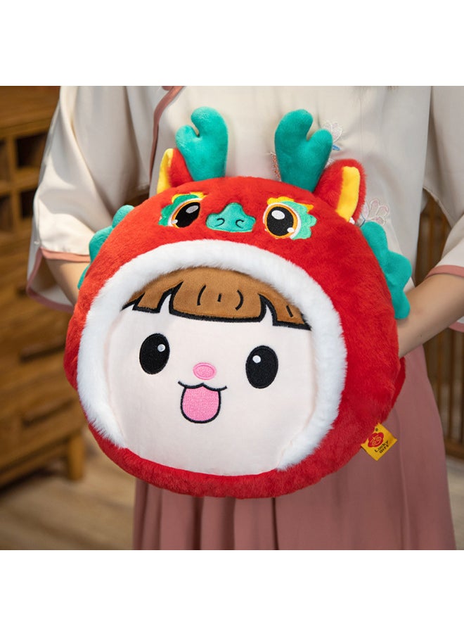 Dragon Year Mascot Fulongwa Plush Toy Doll Red Envelope Pendant Doll Zodiac Year Gift Logo-Specifications:40cm Fulongwa Women's Hand Warmer Weight 0.45kg  - Image 1