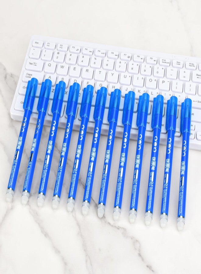 Temiary 12Pcs Erasable Gel Pens, Fine Point 0.7mm Gel Pen Make Mistakes Disappear, Blue Color Inks for Completing Sudoku and Crossword Puzzles (Blue) - Image 5