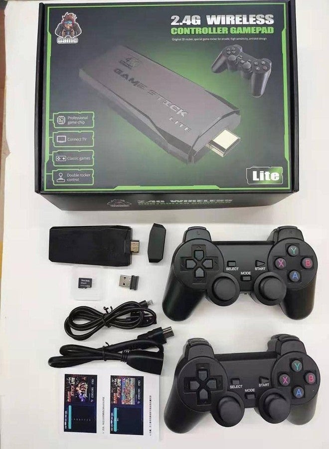 GSH Wireless 4K Video Game Console Stick with built-in Retro Classic Games + Gamepads - Image 1