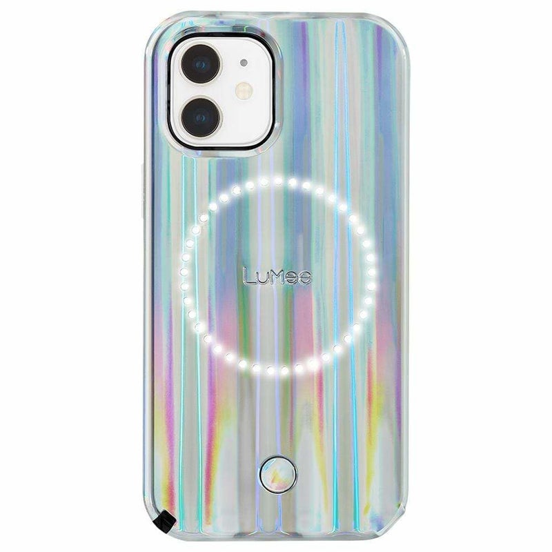LuMee Halo  Holographic  Light Up Selfie Case for iPhone 12 and iPhone 12 Pro 5G  Front  Rear Illumination  61 inch  Holographic