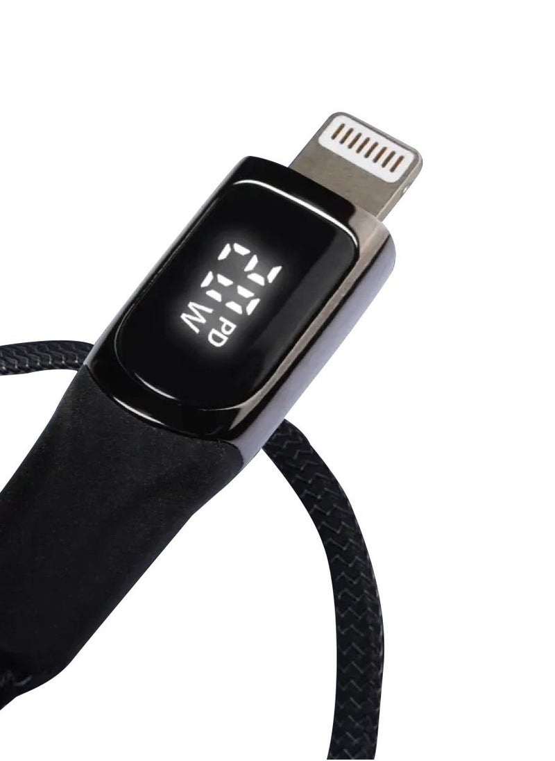 CALK - Fast Type-C to Lightning Charging Cable for iPhone and other Apple Devices with Digital Display - Image 1