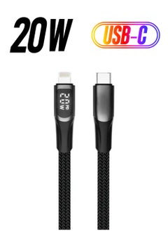 CALK Fast Type-C to Lightning Charging Cable for iPhone and other Apple Devices with Digital Display  - Image 1