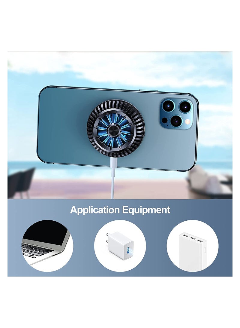 Loquat Magnetic Phone Cooler Semiconductor Refrigeration Phone Cooling Fan Portable Suitable for All Types of Mobile Phones Above 4.5 Inches - Image 5