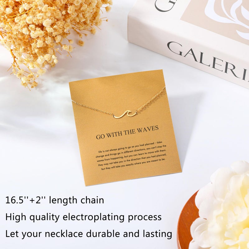 Baydurcan Beach Jewelry Wave Necklace Divorce Gifts For Women(Wave) - Image 3