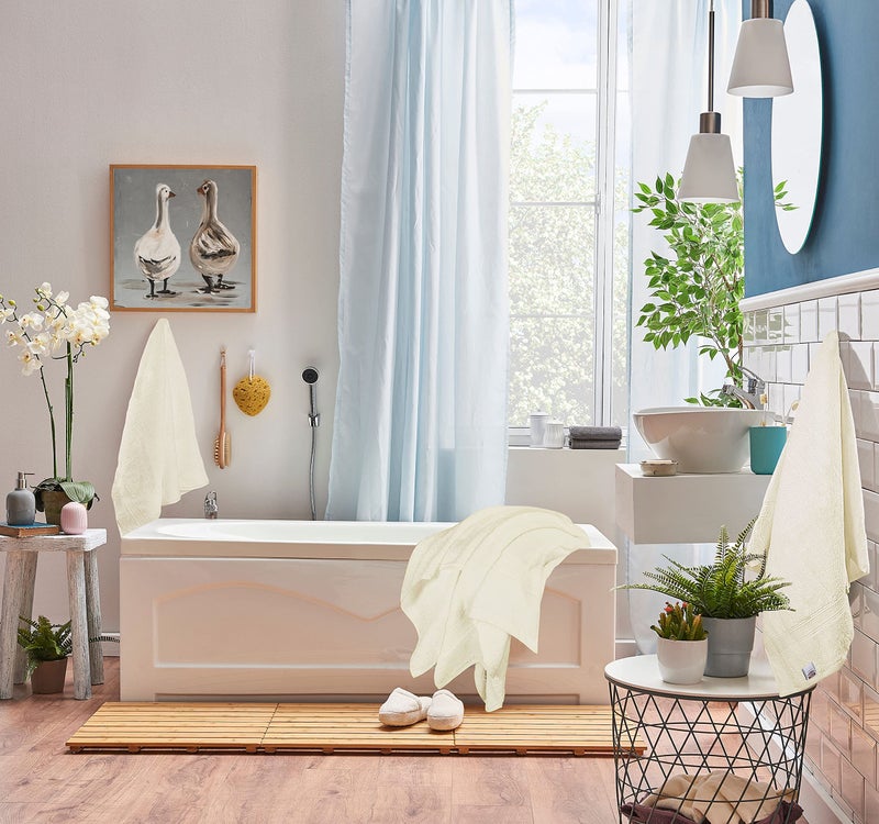 Utopia Towels 8 Piece Luxury Towel Set â€“ Majestic Plush, Super Absorbent & Quicker-to-Dry, Thick 100% Ring Spun Cotton Towels for Bathroom, Spa & Hotel â€“ 2 Bath, 2 Hand, 4 Washcloths, Ivory - Image 5