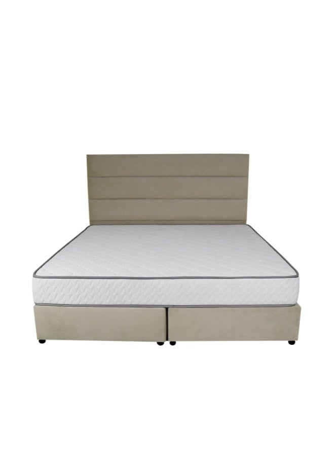Bed and Mattress Zone Serenity Upholstered Bed 200 X 100 Single Size Beige Color  - Image 1