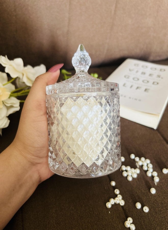 شمعة معطرة من بيكنوك برائحة نسيم الحديقة، معطرة في مرطبان كريستالي | شمعة عضوية بغطاء | قطعة ديكور منزلي فاخرة، شمعة معطرة في مرطبان كريستالي (لافندر) - Image 4